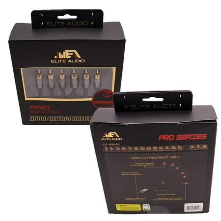 Elite Audio PRO 100% OFC Copper 2 Channel 20 ft RCA Audio Interconnect Stereo Cable with Triple-Shielded Armor Quad Clamp Brass Copper Connectors & Copper Lead Drain Wire for Best Noise Cancellation Elite Audio PRO 100% OFC Copper 2 Channel 20 ft RCA Audio Interconnect Stereo Cable with Triple-Shielded Armor Quad Clamp Brass Copper Connectors & Copper Lead Drain Wire for Best Noise Cancellation
